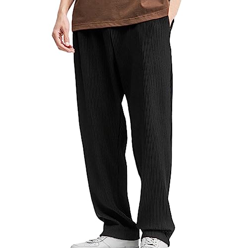 Mens Baggy Sweatpants Cargo Straight Leg Work Trousers Drawstring Oversized Casual Trendy Fit Outfits with Pockets