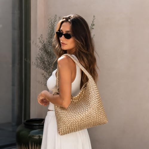Image of Shoulder Hobo Bags for Women,Summer Beach and Travel Mini Cute Tote Bag,Soft Vegan Leather Underarm Purse for Daily | Soft Underarm Bags