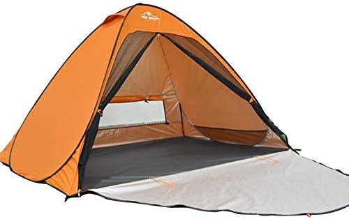 Amazon サンパーシー テント 4人用 ワンタッチテント ドーム ビーチ 公園 海 キャンプ ポップアップ ベージュ ビーチテント オレンジ 並行輸入品 サンパーシー テント