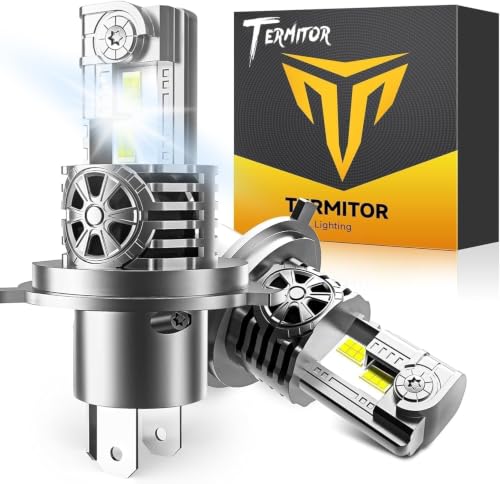 Image of Termitor H4 9003 Fog Bulbs 80000LM for Offroad Use, 6500 Cool White, 2Pcs | True 1:1 Halogen Size, IP68 Waterproof, Long Lifespan, 3-Min Quick Install UTV ATV Off Road Car Lights