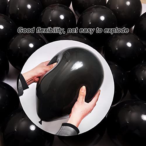 Image of 300 Pack Black Balloons 12 inch Black Latex Party Balloon Bulk for Various Party Events Decorations
