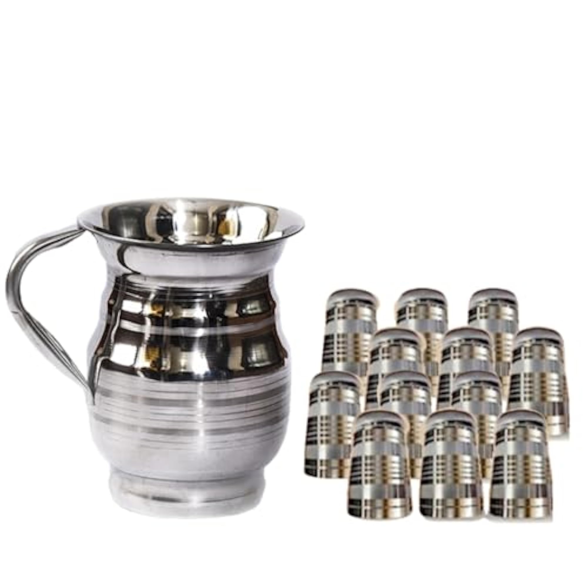 Stainless Steel Jug and Glass Set