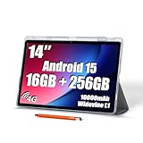 【Android 15 タブレット 14インチ】T616 8コアCPU、16GB+256GB+2TB拡張、4G LTE、1920×1200 IPS、10000mAh+18W PD急速充電、アンドロイド タブレット 大画面 Wi-Fi6+BT5.4、Widevine L1/GMS認証、分割画面/FM/GPS、重力・光センサー、専用ケース & スタイラス