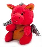 The Petting Zoo Red Dragon Stuffed Animal Plushie, Gifts for Kids, Nuggetz Dragon Animals, Dragon Plush Toy 6 Inches