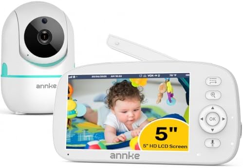 Video Baby Monitor with Camera and Audio, No WiFi, 5" HD Display image 2