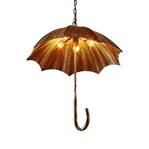 Preisvergleich Produktbild Retro Industrielle Regenschirm Pendelleuchte,Antiken Schmiedeeisen Regenschirm Kronleuchter Kreativ 5 Licht E27 Bronze Kronleuchter Befestigung Zu Cafe Restaurant Bar