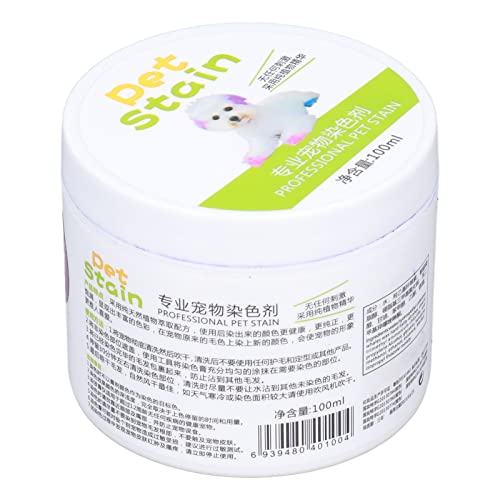 Pssopp Tinte Semipermanente para el Cabello de Mascotas a Base de Plantas, Seguro, No Tóxico, Colores Brillantes, 100 Ml, Gran Capacidad, Diseño de Boca Ancha para el Cuidado de (Azul Violeta