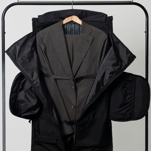 (シムクリア) SIMCLEAR TSUNAGU BAG TRAVELLER PLUS ガーメントバッグ メンズ 40L 50L 多機能 ボストンバッグ スーツバッグ 3泊4日 4泊5日 トラベラー 大容量 メンズ ビジネス 撥水性 (ブラック)