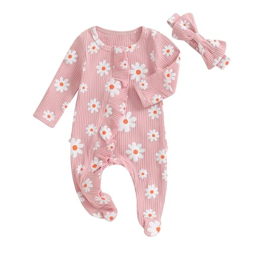 Adobabirl - Traje de bebé para recién nacidos y recién nacidos con cierre, overol acanalado con cierre, ropa cálida para...