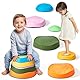 VEVOR Balance-Trittsteine für Kinder, 6er-Set, bis zu 100 kg, rutschfeste Trittsteine, Hindernisparcours-Koordinationsspiel-Spielzeug zum Spielen im Innen- oder Außenbereich für Kinder ab 3 Jahren