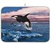 Alfombrilla de secado de platos grande de secado rápido, de ballena, de hielo, de secado rápido, absorbente, de microfibra duradera, de 18 x 24 pulgadas, para encimera de cocina, vajilla