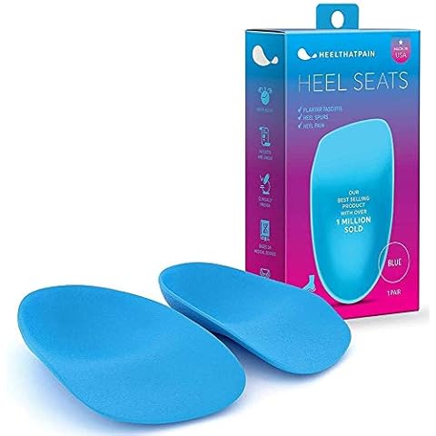 Heel That Pain Plantar Fasciitis Insoles | Heel Seats Foot Orthotic Inserts, Heel Cups for Heel Pain and Heel Spurs | Patented, Clinically Proven, 100% Guaranteed | Blue, Large (Women's 10.5-13, Men's 8.5-12) Large (Women's 10.5-13, Men's 8.5-12) Cover