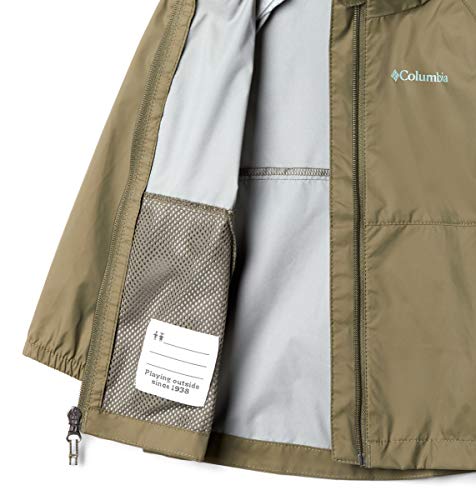 Image of Columbia Youth Switchback Ii Rain Jacket, Waterproof, Reflective Detail Stone Green