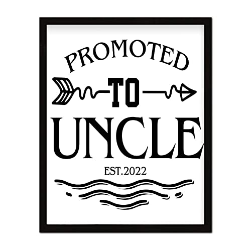 Souvenir Promoted to Uncle panneau bois encadré future naissance