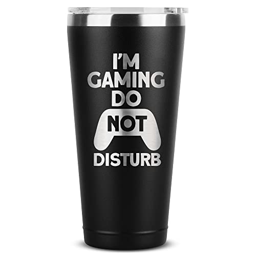 Product Image of the Gamer Gifts for Men Women - Funny Coffee Tumbler - Gaming Gifts from Daughter, Mom - Cool Christmas Gifts for Dads, Gamers Boys, Girls, Teenagers - I'm Gaming - Secret Santa Gifts for Gamers - 30oz