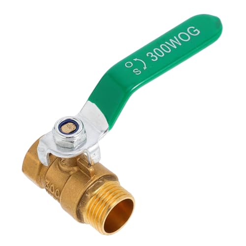 Mini válvula de bola de cobre contra fugas en tuberías de agua y gas con rosca Dn15 2