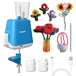 Caydo i Cord Knitting Machine, Electric iCord Maker Tool with Adequate Tension, i-Cord Knitter Machine, Automatic Knitting Yarns to i-Cords, Efficiently DIY Knitting Machine for Crocheters(Patented)