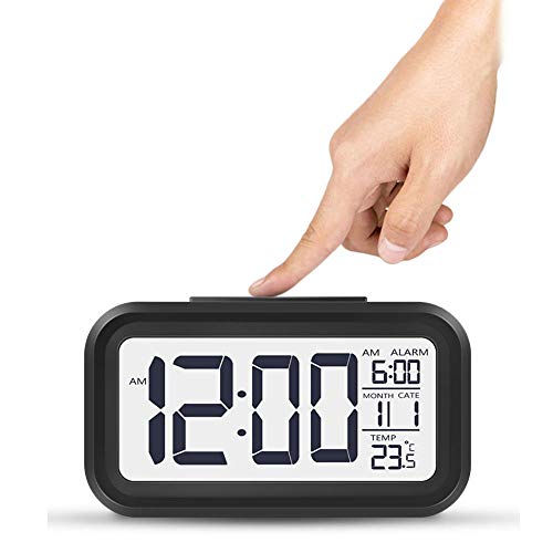 Wecker Digital, Großer HD Bildschirm Intelligente Nachtlicht Wecker Alarm Clock Für Kinder Jugendliche Mode Junge LED Hintergrundbeleuchtung