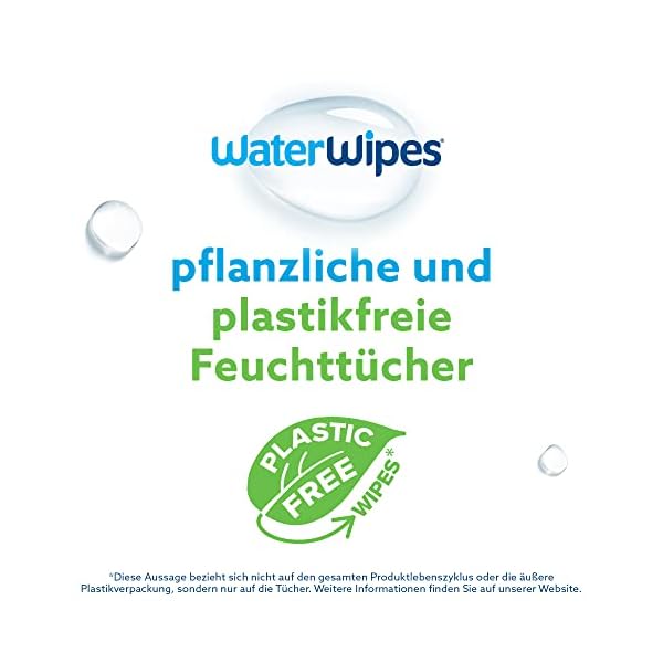 WaterWipes Original plastikfreie Feuchttücher für Babys und Kleinkinder 240 Stück (4 Packungen), hergestellt aus 99,9… – Bild 4