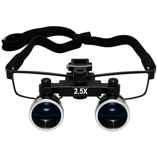 Image of MAXZIMA Dental Surgical Loupe, 2.5X Magnification, for ENT, Ophthalmic and Microsurgical Procedures, with Carrying Case