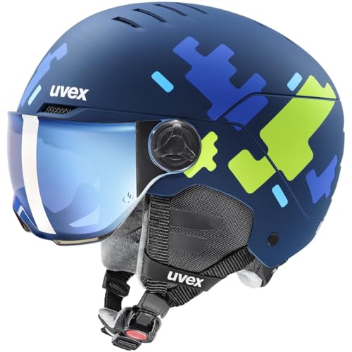 uvex Rocket jr Visor - robuster, optimal belüfteter Skihelm mit...