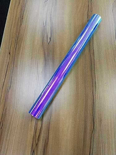 Miniatura 5 de XhuangTech - Rollo de vinilo holográfico autoadhesivo para auto, diseño de arcoíris, color cromado, sin burbujas