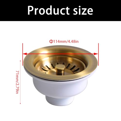 Colador para fregadero de acero inoxidable 304 cobre miniatura 5