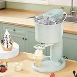 CKIKH Ice Cream Maker Machine 1L Fully Automatic Soft Serve Ice Cream Machine Sorbet Frozen Yoghurt Machine with Detachable Mixing Paddle Soft Serve Dessert Makers for Family Home Recipes