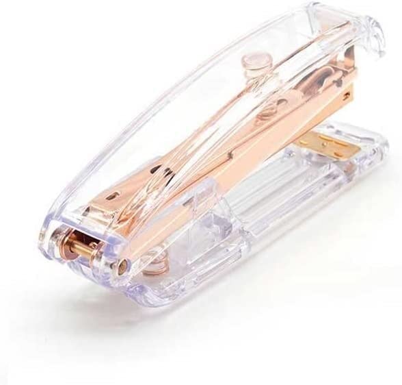 Agrafeuse Manuelle en métal agrafeuse en Or Rose 24/6/26/6 Accessoires de Bureau Papeterie Scolaire