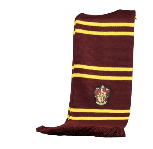 SIHIR DUKKANI Wizarding World Harry Potter Gryffindor Scarf Official Hogwarts Red & Gold Striped Knit Scarf Wizard Costume Accessory for Cosplay Halloween & Winter