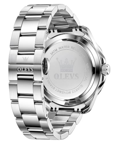 Image of OLEVS Watches for Men Luxury Dress Wirst Watch Gift | Large Dial,tainless Steel,Waterproof,Luminous,Watch Gift