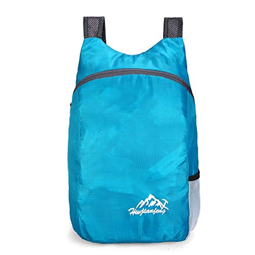 TNSGMQZM Outdoor lightweight sports bag Waterproof backpack Polyester travel bag Folding backpack Small backpack Store small bags (Sky blue), 20L
