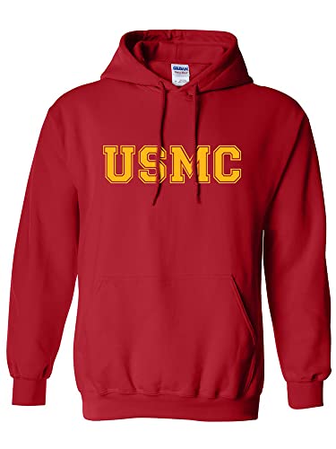 zerogravitee USMC Athletic Gold Adult Hooded Sweatshirt