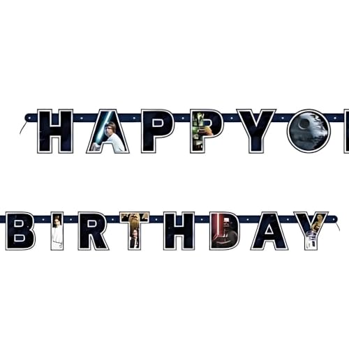 Multicolor Star Wars Classic Jointed Banner (1 Count) - Iconic & Eco-Friendly Material, Perfect for Every Galactic Gathering