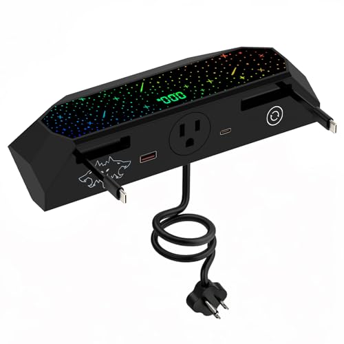 Cybertruck Multi-Ports USB Hub 2023+ Center Console Hidden Fast Charger with Retractable Cable Dual USB-C Ports Docking Station Accessories (for Cyberbeast/Premium AWD NOT for 2026 Dual Motor AWD)