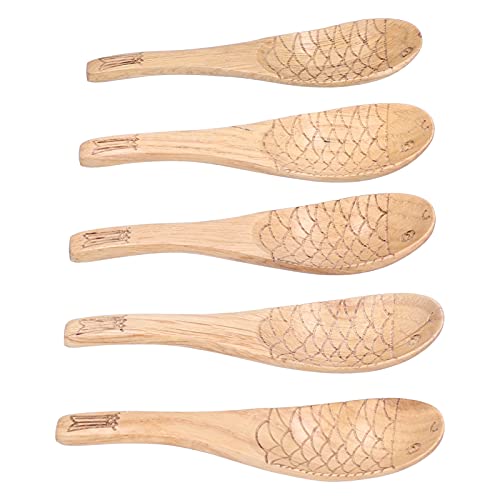 Cuillère à soupe en bois forme poisson, le cadeau idéal et original - 8