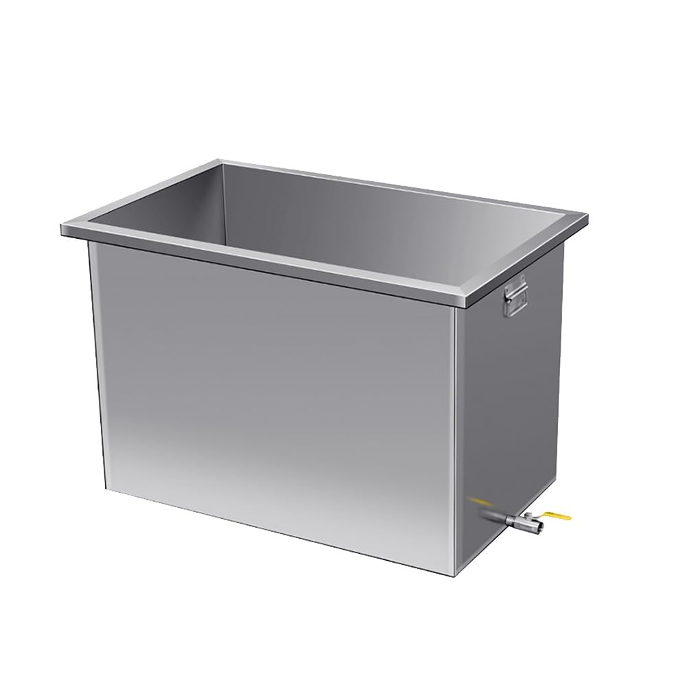 Lar Inless - Depósito de agua de acero - 100 x 50 x 50 cm, contenedor de agua de alta capacidad para uso doméstico, granja y jardín