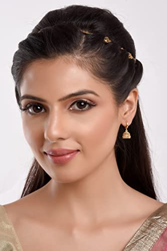 Efulgenz Gold Tone Indian Hoop Jhumka Earrings for Women Traditional Wedding Bridal Bollywood Jewelry Jhumka Jhumki Dangle Earrings Set Indian Jhumkas for Women4