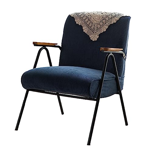 Sillón Moderno de Pana con capitoné, sillón Individual con Patas de Metal para Dormitorio/Sala de Estar/Lectura