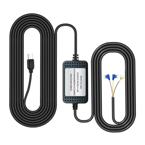 Câble de câblage dashcam Type-C alimentation 12V-24V surveillance stationnement 24h