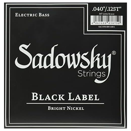 Sadowsky 040-125 Black Label - Cuerdas para bajo (níquel, 5 unidades)