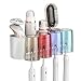 AXYWINBO Portacepillos de Dientes Soporte para Cepillos de Dientes Soporte Cepillo de Dientes Electrico para Baño Rejilla Multifuncional para Cepillos de Dientes con 4 Vasos para Cepillos de Dientes