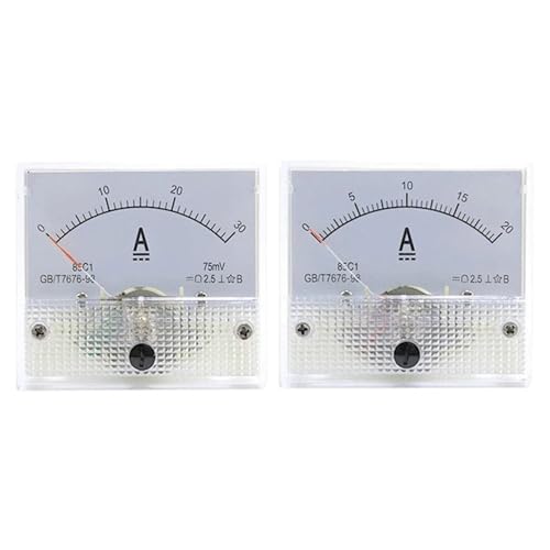 1 unidad 85C1-A 1A 2A 3A 5A 10A 15A 20A 30A 50A 75A Medidor analógico de panel AMP Medidor de corriente Amperímetro(15A)
