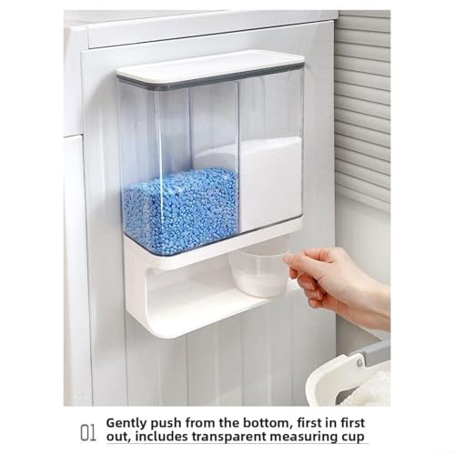 Boîte de rangement murale lessive et distributeur dosettes étanche - 5