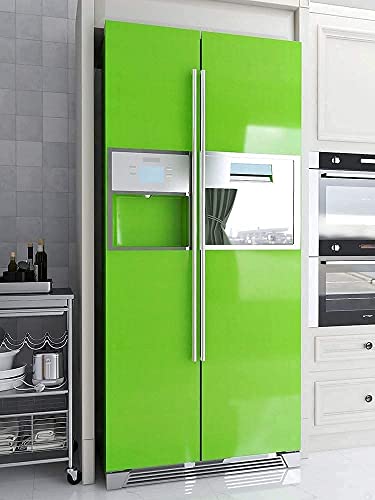 Image of WALLMATE Lime Green Peel and Stick Wallpaper Self-Adhesive Removable Thicken Waterproof Wallpaper for Kitchen Countertop Cabinet (1 Feet by 4 Feet, GlossyParrot Green Wallpaper)