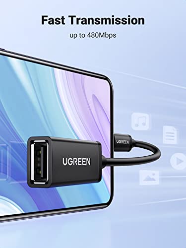 Image of UGREEN 1-Pack Micro Male 2.0 to Female USB Adapter On The Go Adapter