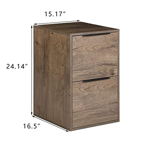 Lucypal 2 Drawer Wooden File Cabinet,Vertical Storage Filing Cabinet With Hanging Bars For Letter Size Wooden File Cabinet For Home Office (Gray) #TOP4