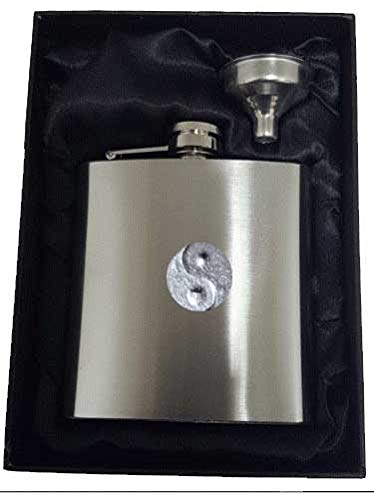 Flasque Yin et Yang en acier inoxydable élégante avec entonnoir de 170 ml FT258
