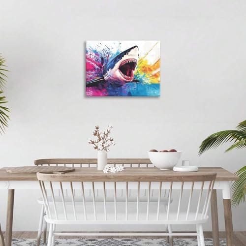 Affiche murale requin colorée pour transformer le design d'une chambre d'ado - 3