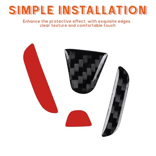 Image of Bilisin Compatible with Rear Tailgate Insert Emblem Logo Carbon Fiber Emblem Badge Decal Cover Trim with Strong Adhesive for Honda CRV 2012-2017 Black